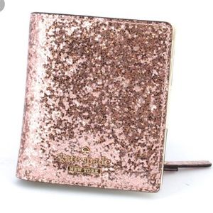 Kate Spade Small Stacy Glitter Bug Wallet - Rose